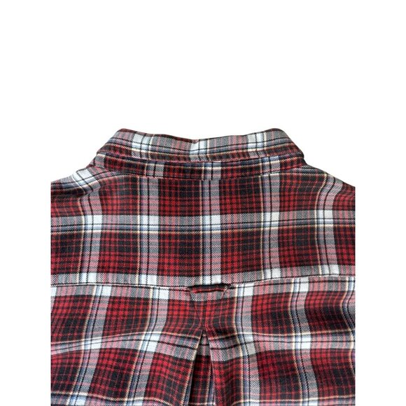 Mine Flannel Shirt Men's XXL Red Black White Plaid Long Sleeve Button Up Top - Picture 11 of 11